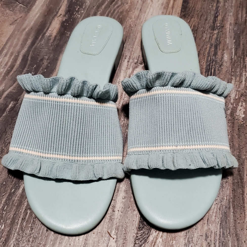 Vivaia Blue Slides Size 42